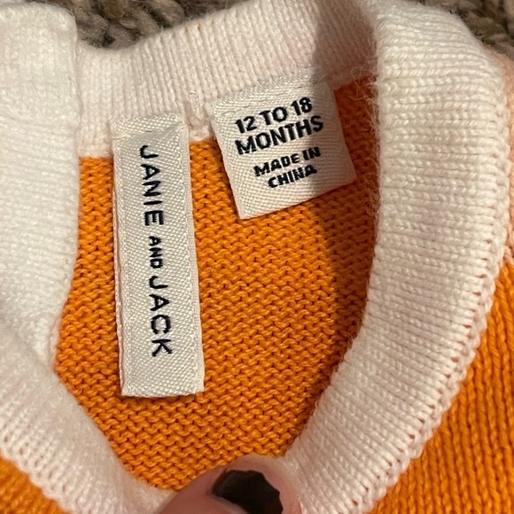 Jamie and Jack cotton rainbow stripe bell sleeve sweater - Picture 7 of 7